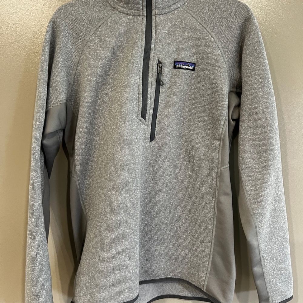 Patagonia Men's Performance Better Sweater 1/4 Zip Pullover Feather Grey Size M